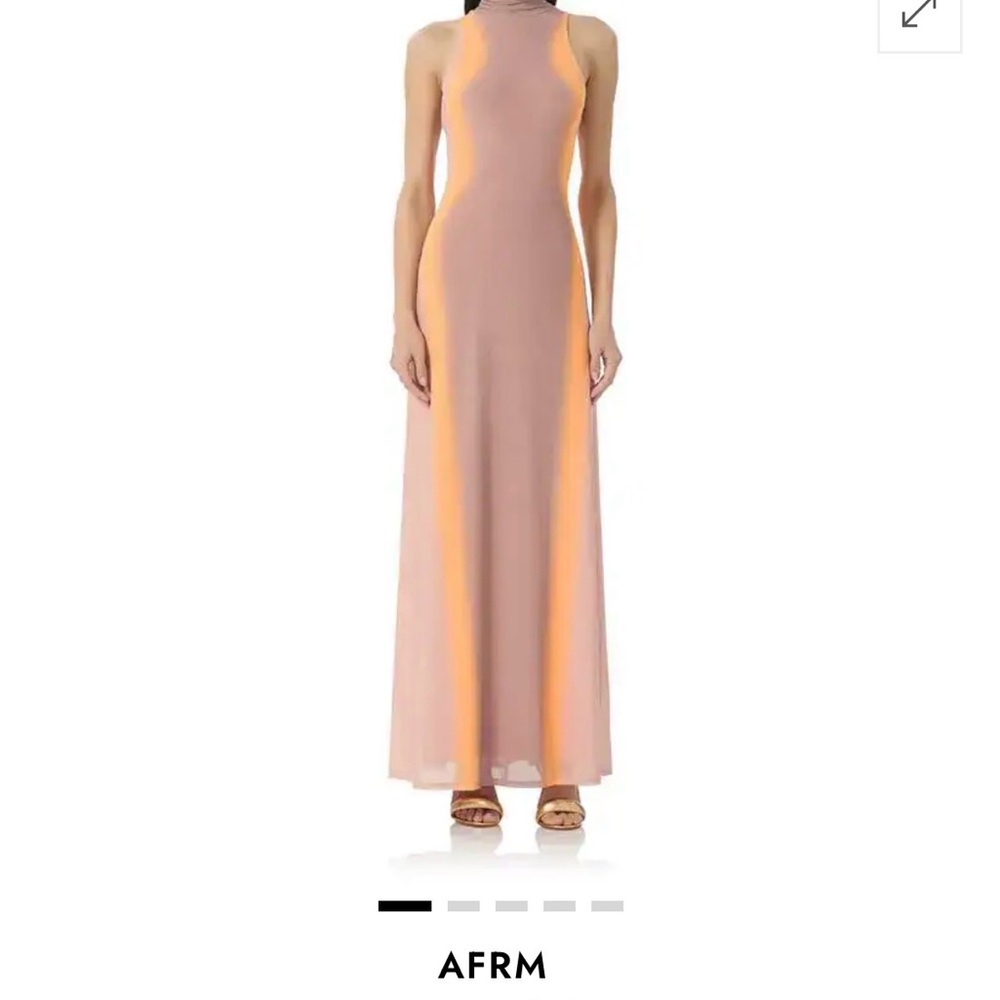 AFRM Women's Vibrant Maxi Dress in Tan and Orange